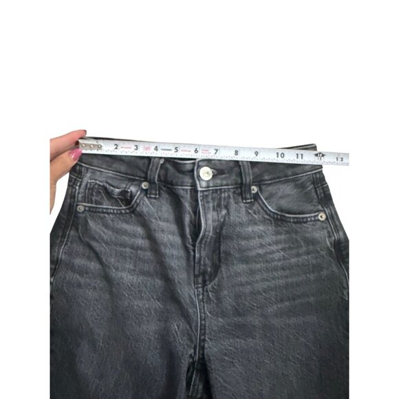 AMERICAN EAGLE Black Gray Wash Jeans Size 000 Short - Picture 3 of 9